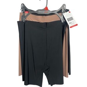 Skinnygirl Laser Shaping Shorts 3 Pack Black and Tan brand new!